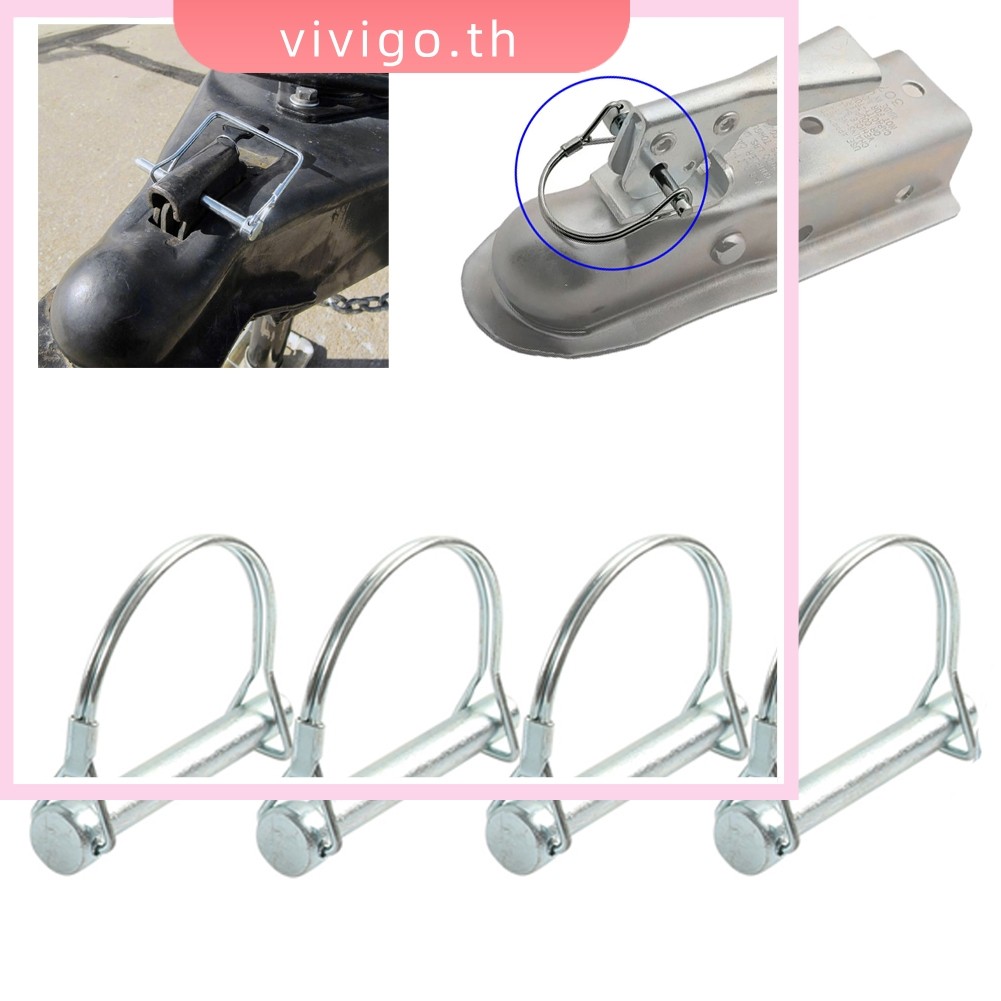 VICIGO☆4x M8*70 มม.Trailer Coupler Hitch Pin Lock D Shape Heavy Duty ลากจูงความปลอดภัยล็อค