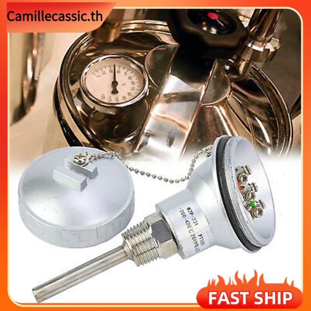 [CAMILLES] สําหรับ RTD PT100 Temperature Sensor Probe 1/2" NPT หัวขั้วเทอร์โมคัปเปิลเกลียว