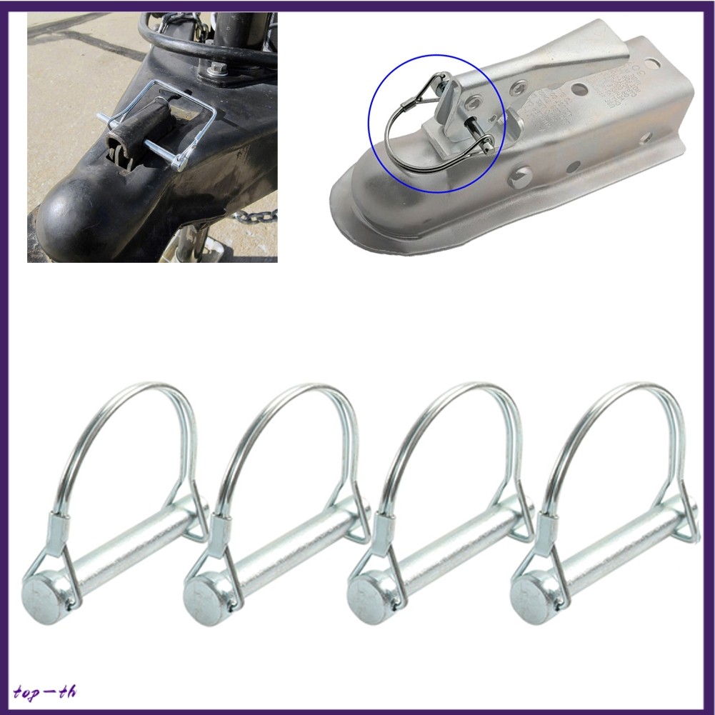 ⭐  สต็อกพร้อม⭐4x M8*70 มม.Trailer Coupler Hitch Pin Lock D Shape Heavy Dutyลากจูงความปลอดภัยล็อค-[to