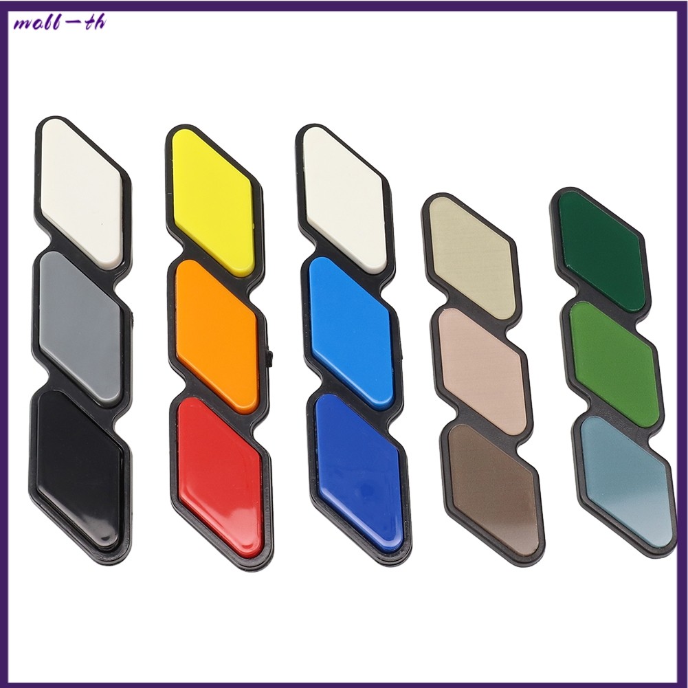 ❤️Tri-color 3 Grille Badge emblem สําหรับ Toyota สําหรับ 4Runner สําหรับ Rav4 สําหรับ Highlande- [li