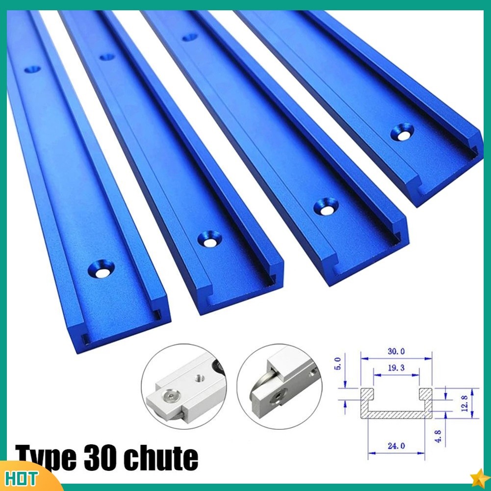 xk7 อลูมิเนียมอัลลอยด์ T-tracks Slot Miter Track และ Miter Bar Slider ตาราง 100-500 มม.