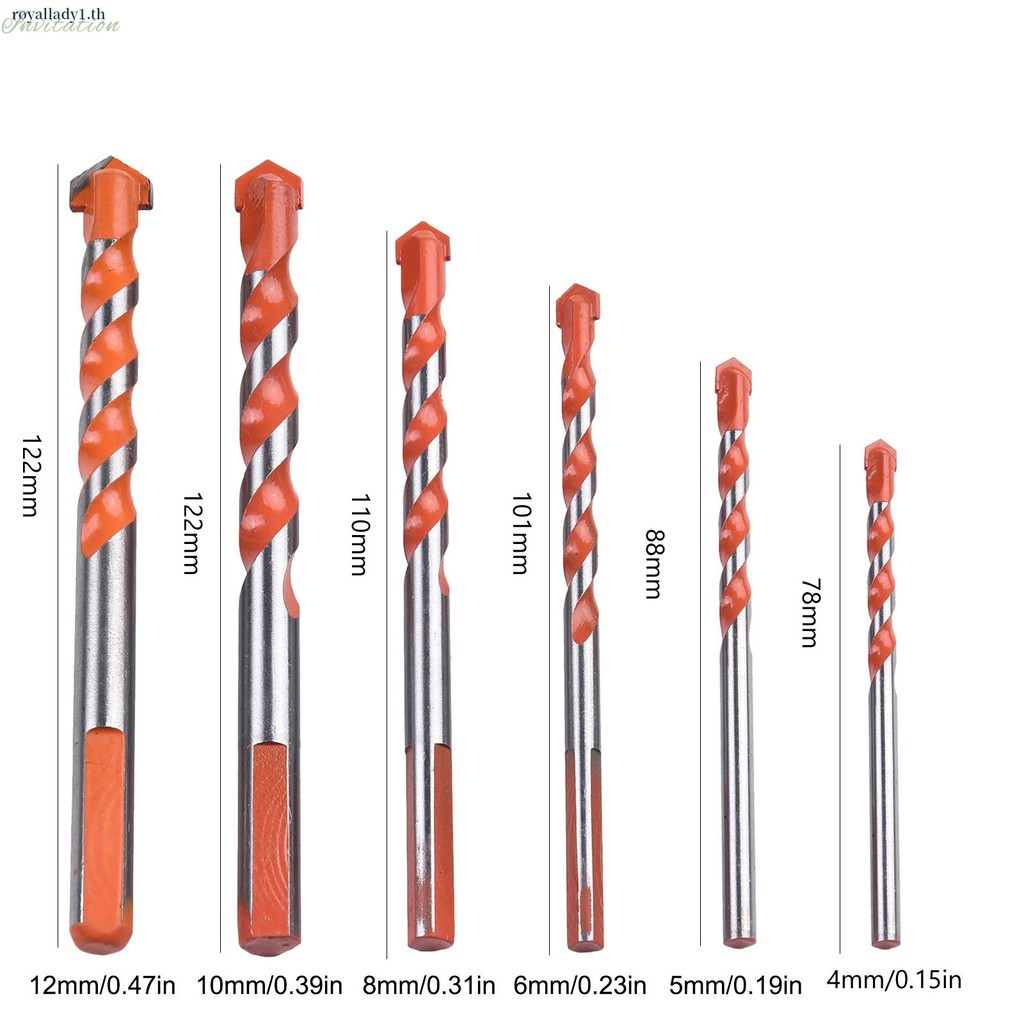 xk9 6 ชิ้น/เซ็ตมัลติฟังก์ชั่นกระเบื้องเจาะ Bits สําหรับงานศิลปะแก้วเจาะผนัง