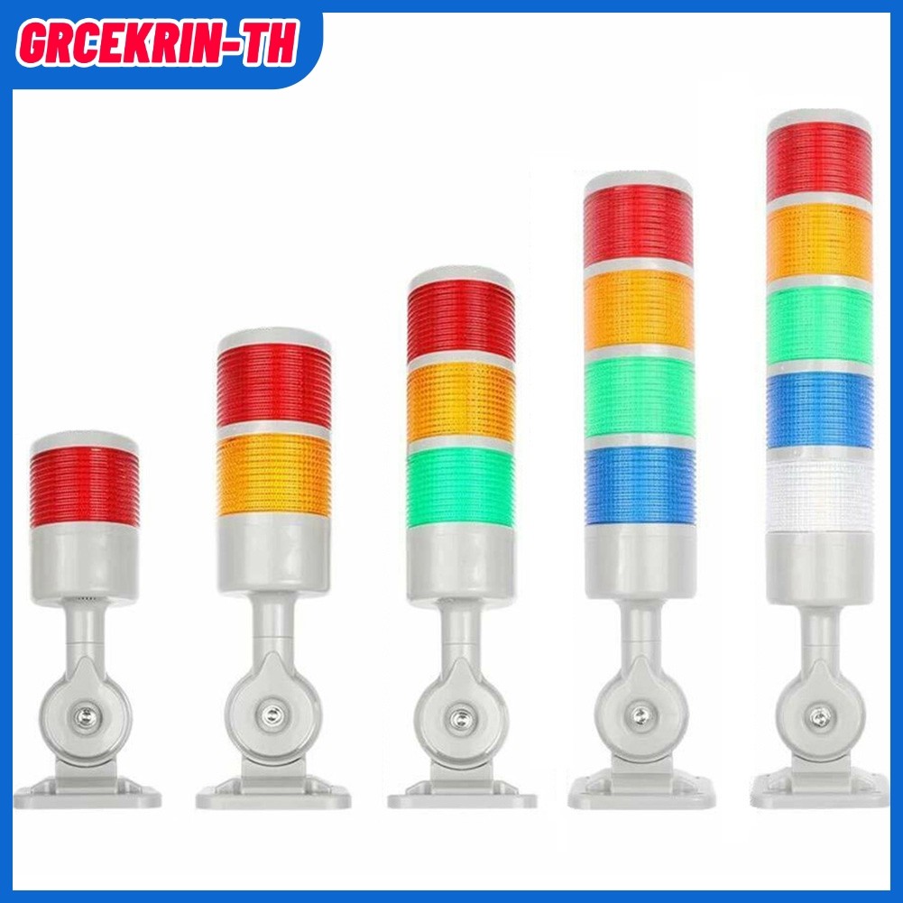 ในสต็อก220V Led Signal Tower Stack Lights คอลัมน์โคมไฟ Andon ไฟพร้อมฐานหมุนได้