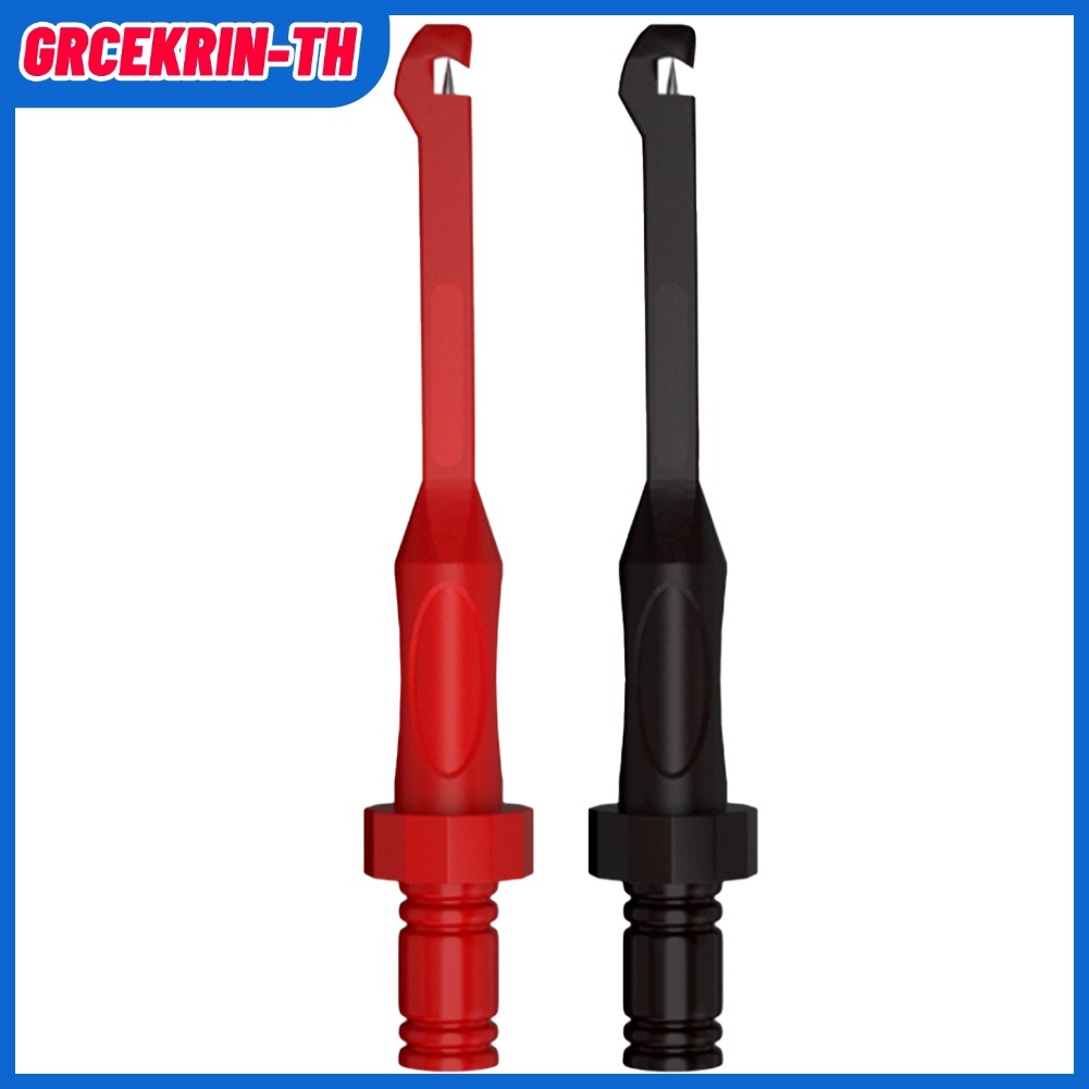 IN สต็อกTest Probe คลิป Non-Destructive Wire-Piercing 4 มม.ตะขอเครื่องมือสีแดงสีดํา J.30057