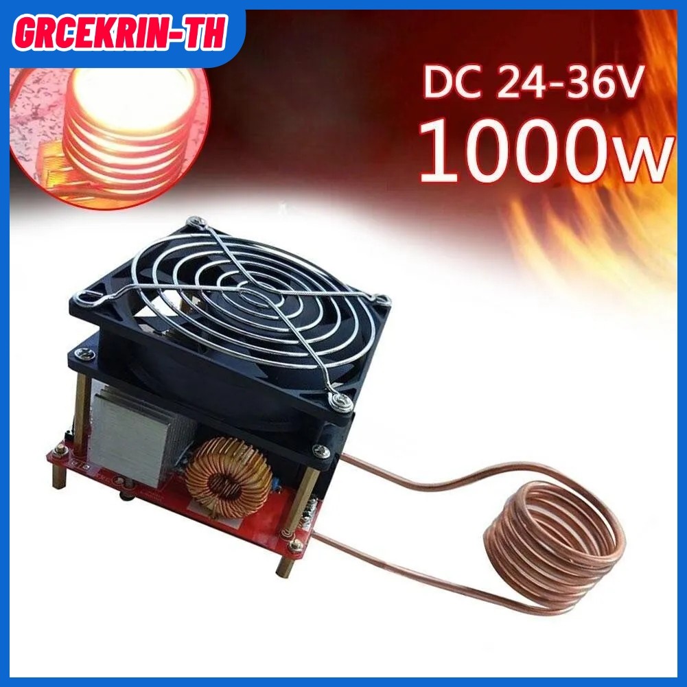 IN สต็อก1000w ZVS Induction แผ่นความร้อนชุดเครื่องทําความร้อนหม้อหุงข้าวขดลวดหลอด Diy สีดํา