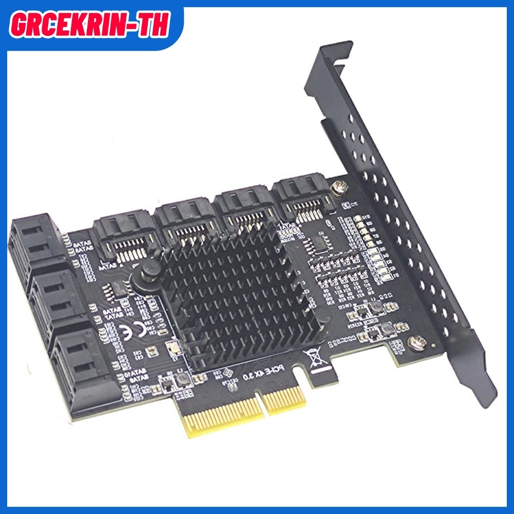 ใหม่อะแดปเตอร์การ์ดขยาย PCI-E พอร์ต PCI-E x4x8x16 6G SATA3.0 สําหรับ ASMedia ASM1166