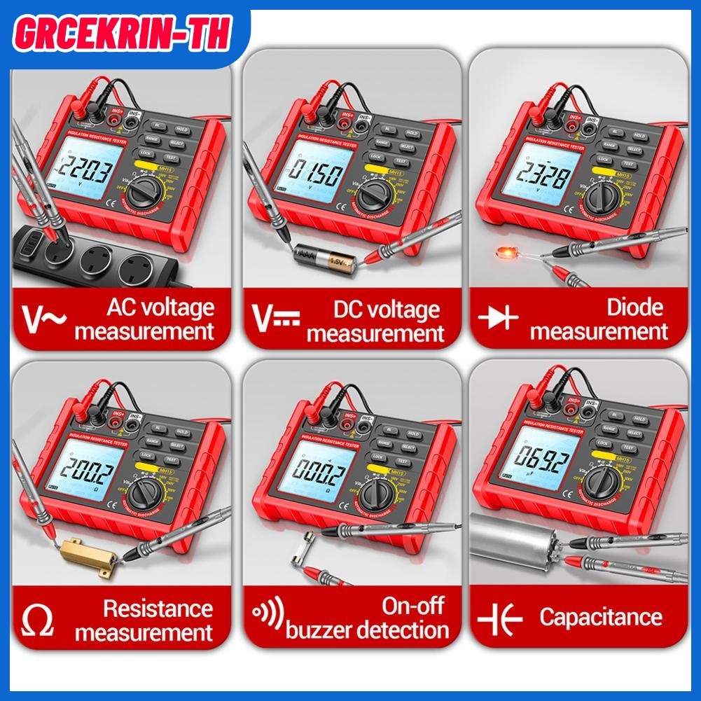 ใหม่Smart Digital Megohmmeter Ohm Resistance Meter Insulation Meter Insulation Meter เครื่องทดสอบ LC