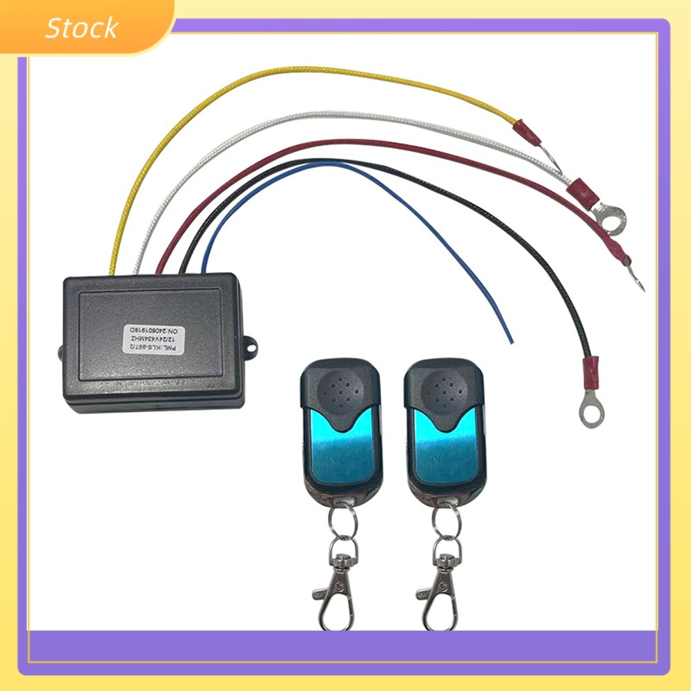 ELECT12V 24V รถไร้สาย Winch รีโมทคอนโทรลไฟฟ้ามัลติฟังก์ชั่น Winch Control