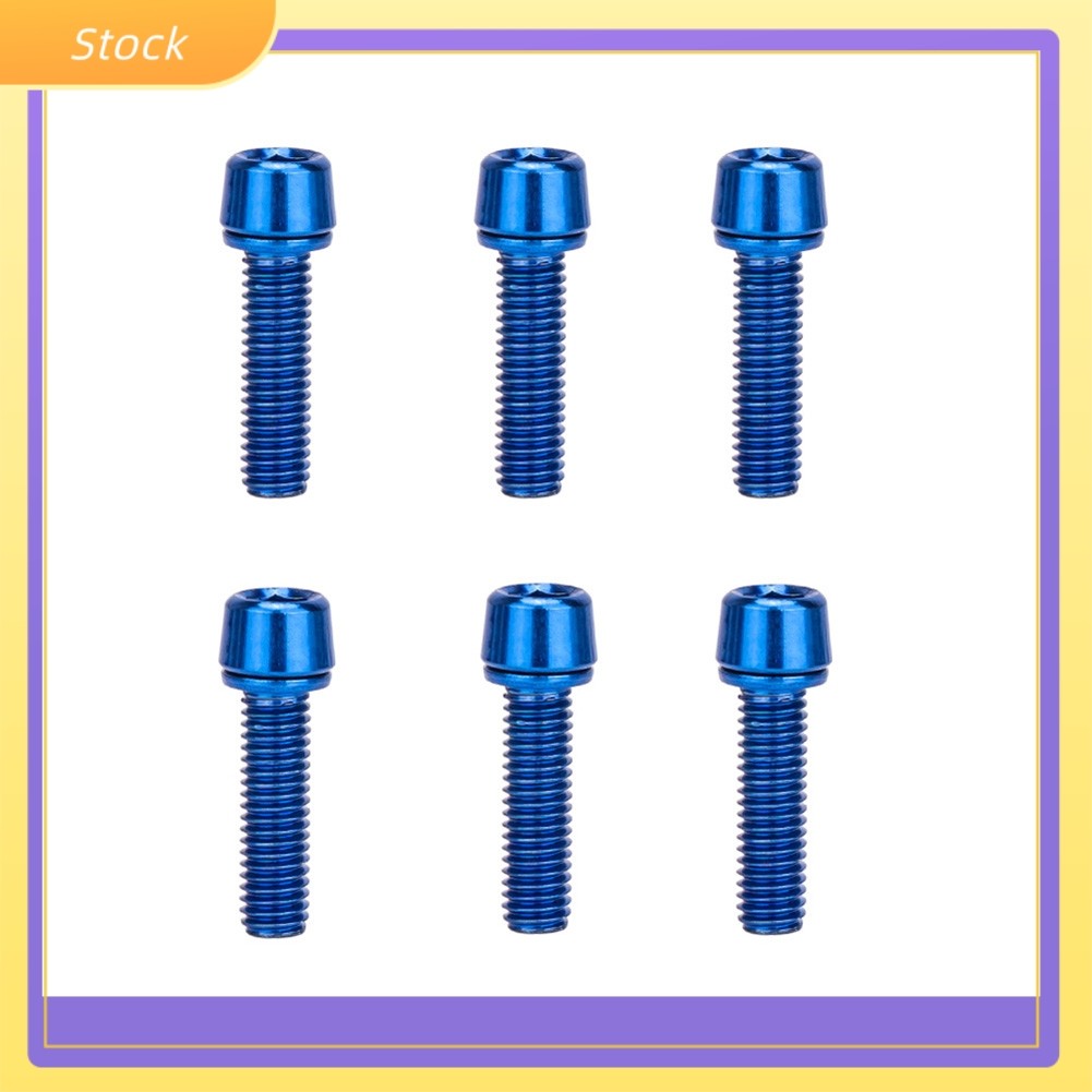 ELECTBike Handlebar Stem Bolts M5*18 มม.สีม่วงจํานวน 6 ชิ้น M5 Bolts จักรยาน