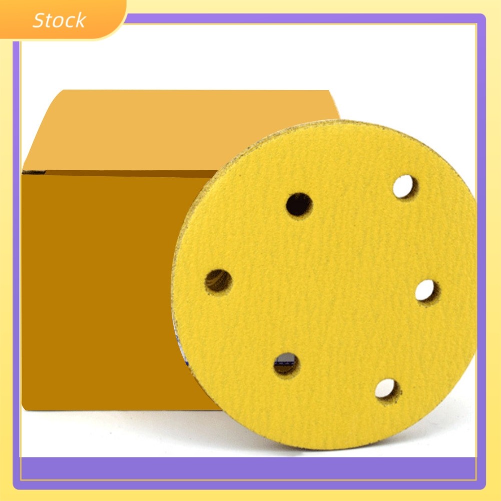 ELECT5- นิ้ว 6 หลุม Hook และ Loop Sanding Discs 40-800Grit สุ่มสําหรับ Orbit กระดาษทราย