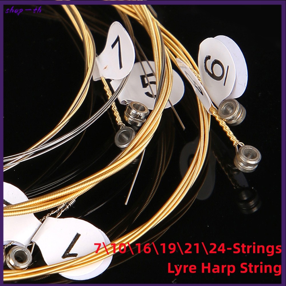 ⭐ การลดราคาครั้งใหญ่⭐7\\10\\16\19\\21\\\4-Strings Lyre Harp String Set Replacement Metal StringAcces