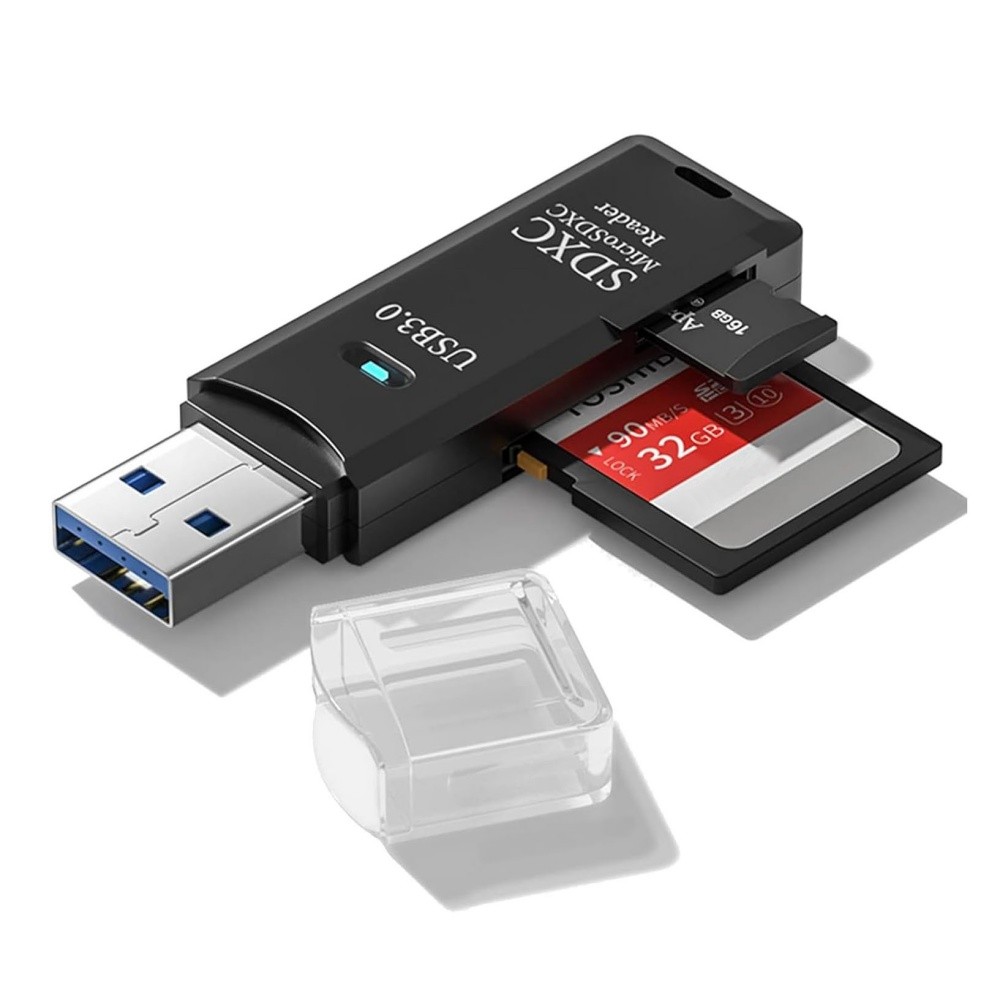 เครื่องอ่านการ์ด USB3.0 Micro SD 5Gbps 2-in-1 เครื่องอ่านการ์ด SD