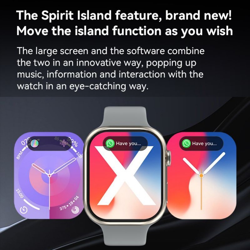 TRSBX❤️2024 Watch 10 max Smart Watch ผู้ชายผู้หญิงเสมอบนจอแสดงผลนาฬิกาสปอร์ต NFC