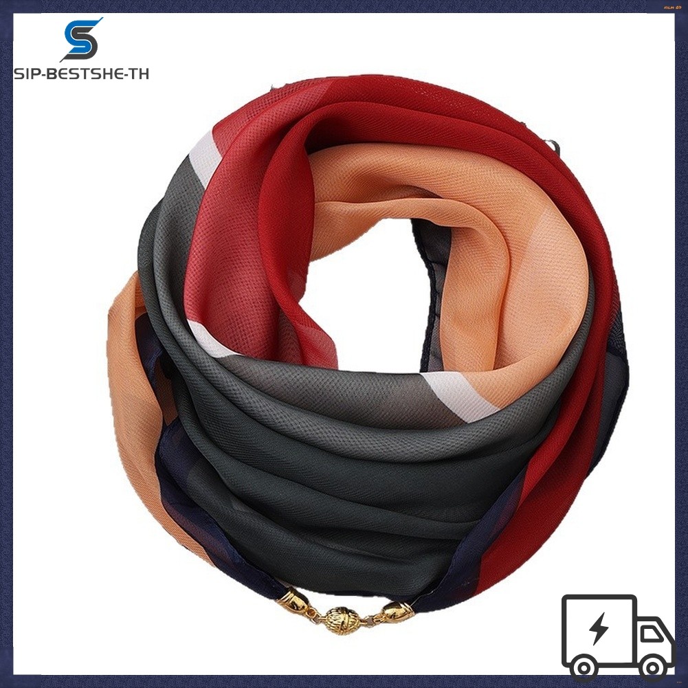 BESTSHELightweight Chiffon Triangle Scarf Women Spring Summer Fashion Accessory Blue