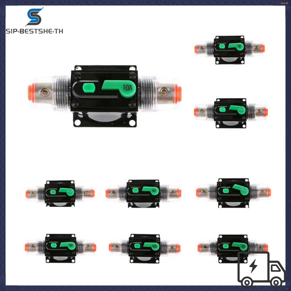 BESTSHE10A-100A AMP Circuit Breaker Fuse Reset 12V-48V DC Car Boat Auto ใหม่