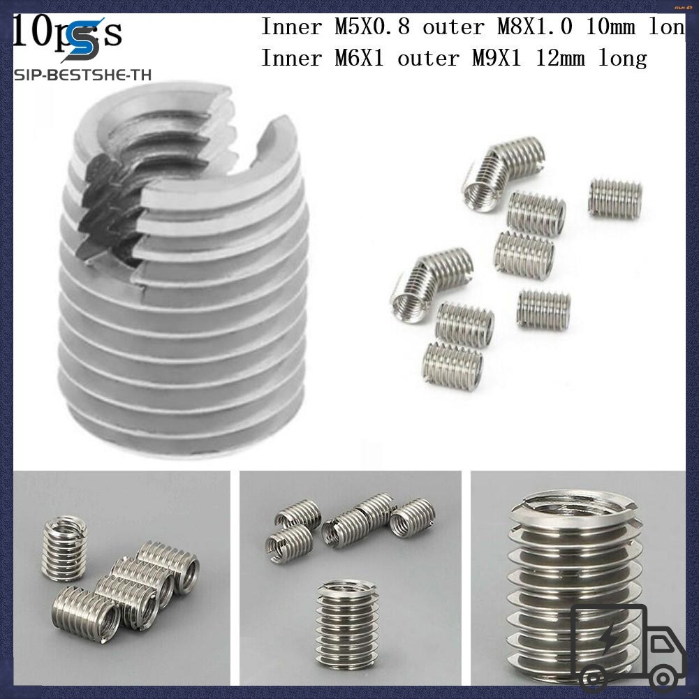 อะแดปเตอร์เกลียวBESTSHE10PCS - M8/M9 Male to M5/M6 Female - เครื่องลดเกลียว