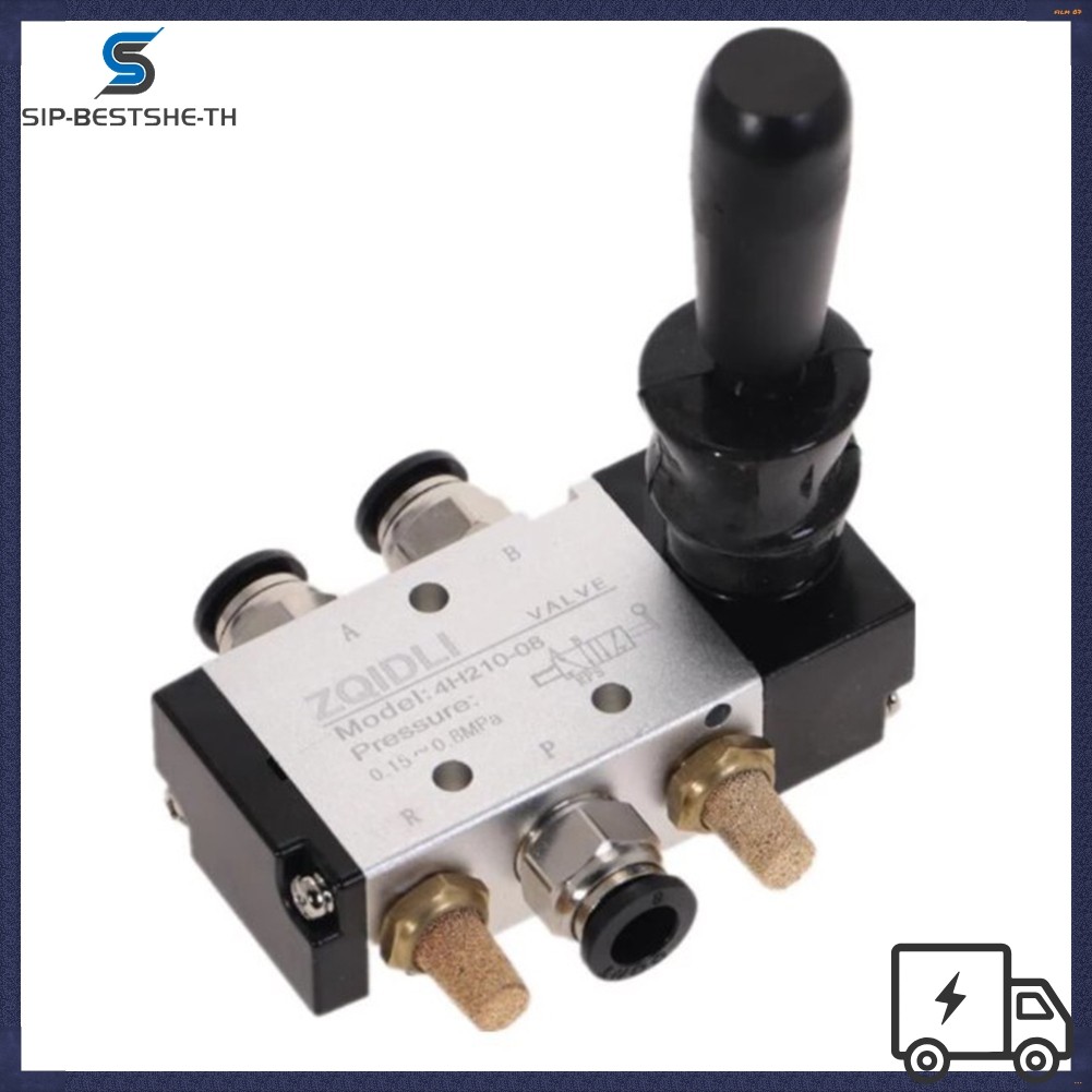 BESTSHE4H210-08 5/2 Way Hand Lever ดําเนินการควบคุมวาล์วนิวเมติกด้วยตนเอง