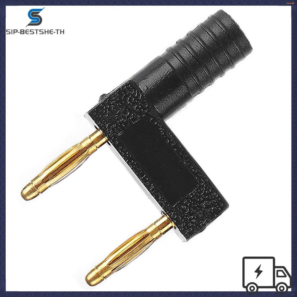BESTSHE10 U52 2 มม. Banana Probe Dual-Row Shorting DIY Cable Connectors 10 มม.Pitch, สีดํา