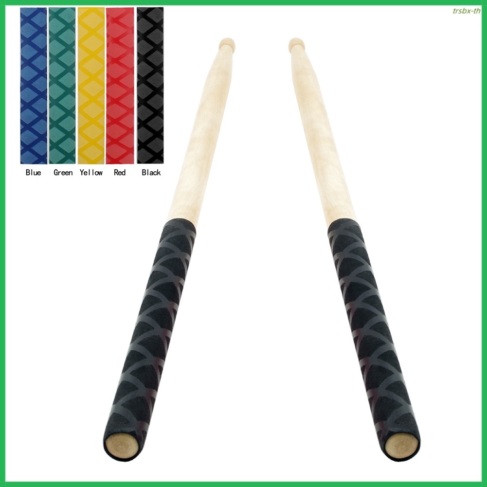 TRSBX❤️2 ชิ้นกลอง Grips Drumsticks Anti-slip ดูดซับเหงื่อสําหรับ 7A 5A 5B 7B