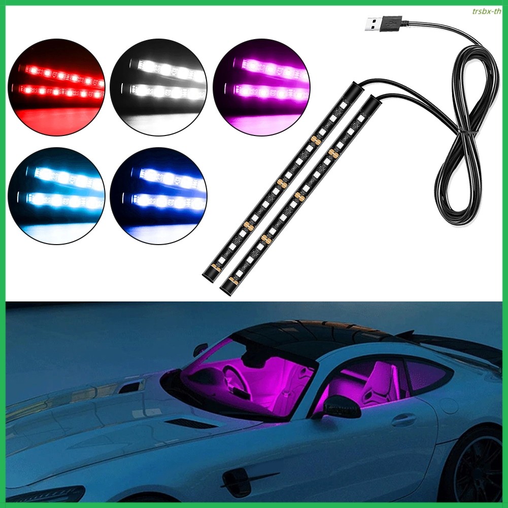 TRSBX❤️Car LED Foot Light Strip USB โคมไฟตกแต่งสัญญาณ