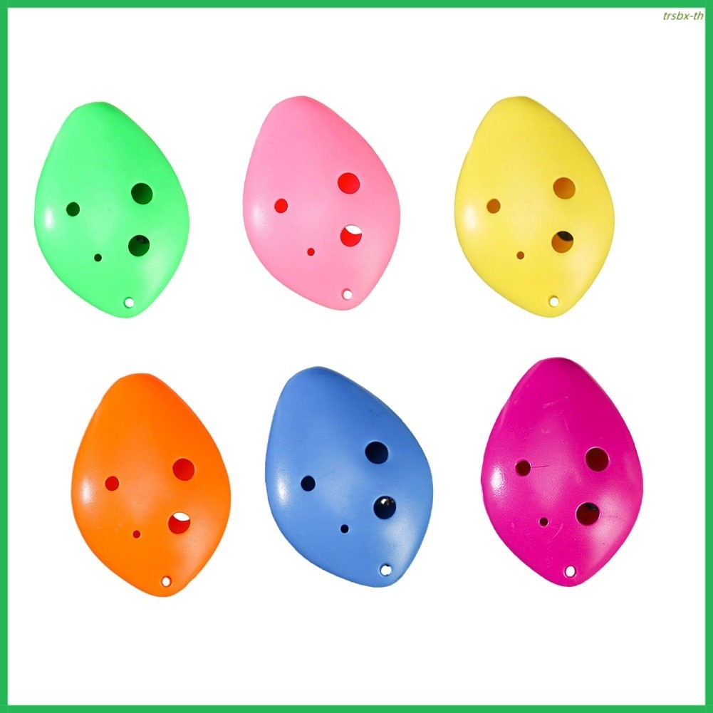 TRSBX❤️1PCS สีสัน Ocarina ขลุ่ย 6 หลุม Soprano C Key พลาสติกสําหรับของขวัญของเล่นเริ่มต้น