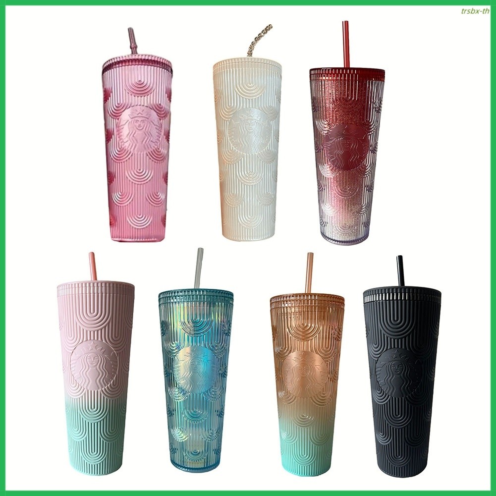 TRSBX❤️สําหรับStarbucks Cup Siren Mermaid GoddessสําหรับAuroraถ้วยฟางความจุขนาดใหญ่ 700ml