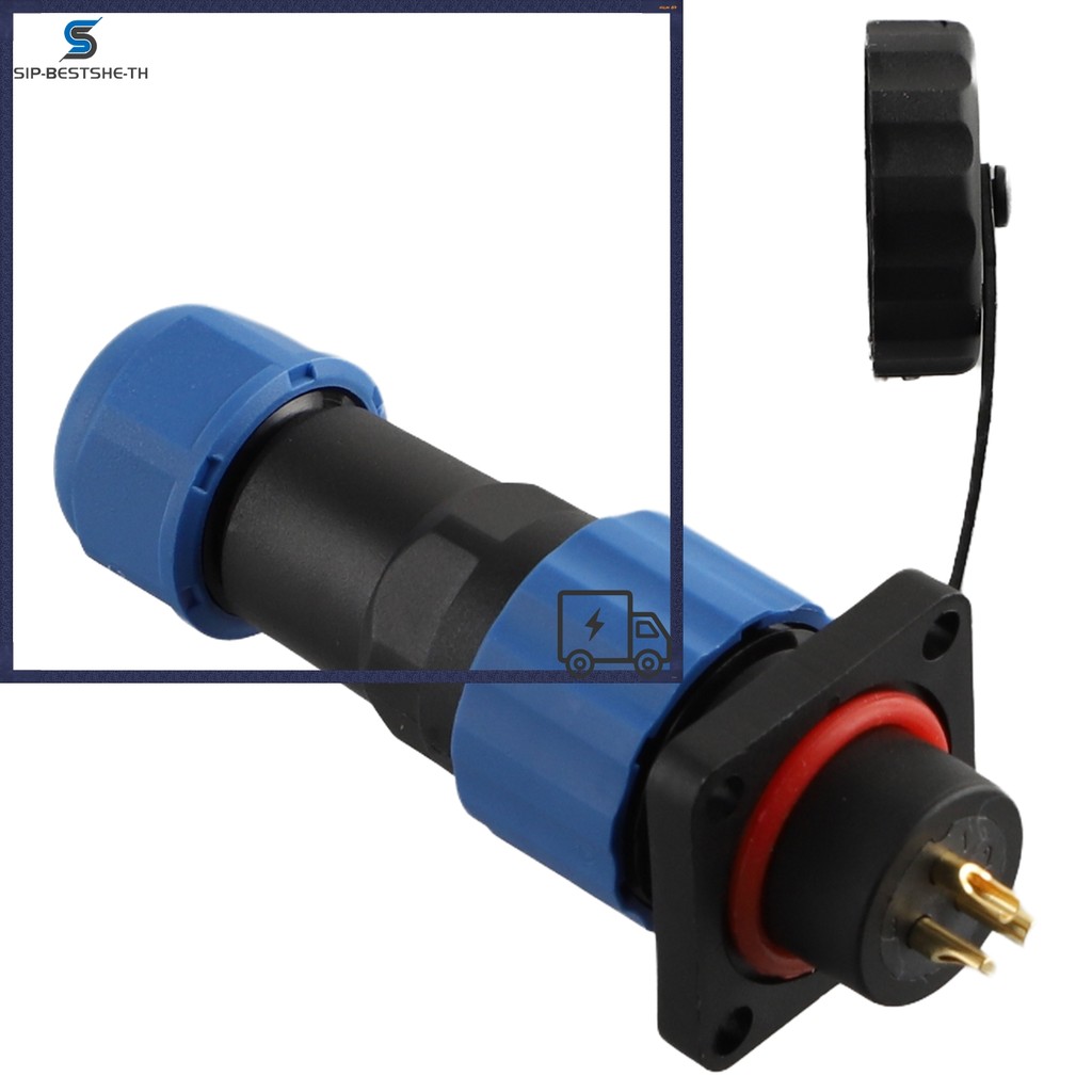 BESTSHESP16 Square Panel Mount IP68 & Socket Circular Connector 2-9pin