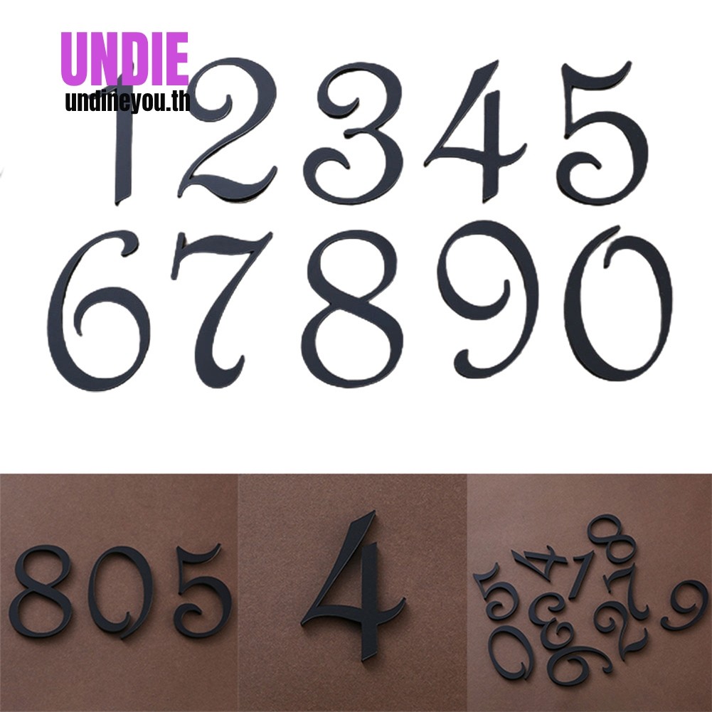 ตัวเลขประตูสีดํา 0 ~ 9 70 มม. ขัด Solid House Flat Apartment