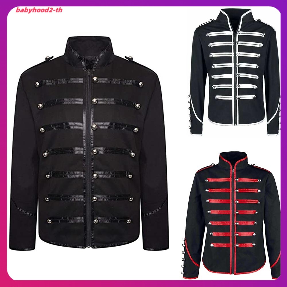 เสื้อคอเต่าผ้าฝ้าย combed
 Mens Retro Gothic Jacket Frock Coat Steampunk Victorian Morning Steampunk