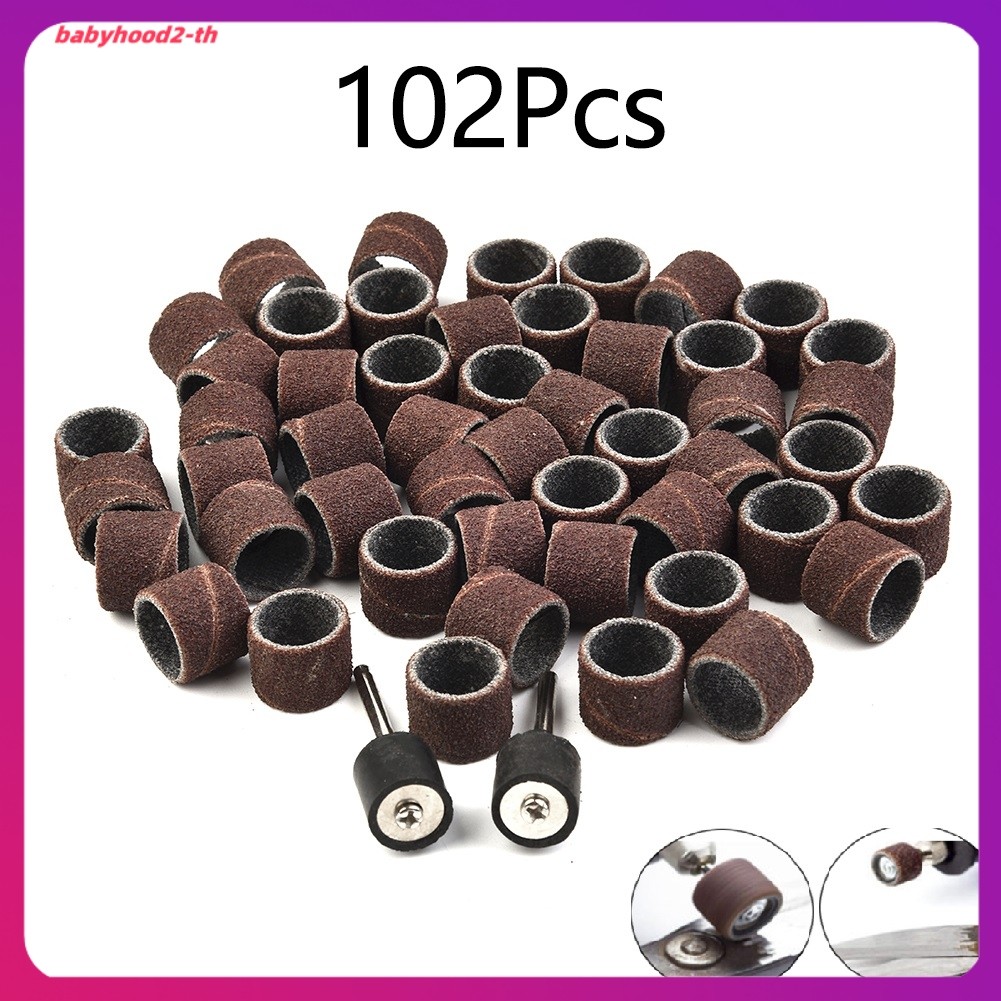 เสื้อคอเต่าผ้าฝ้าย combed
 100 ชิ้น 1/2 "80 Grind Sanding Drum Bands แขน W/ 2 Mandrels สําหรับเครื่อ