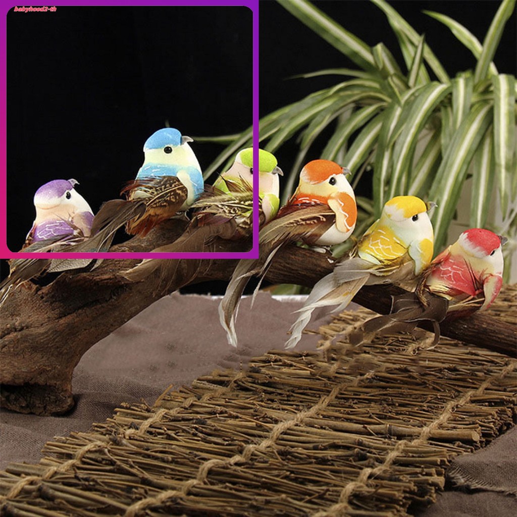 เสื้อคอเต่าผ้าฝ้าย combed
 Fake Feather Bird Xmas Tree Decor Perched Birds Decor Adornment