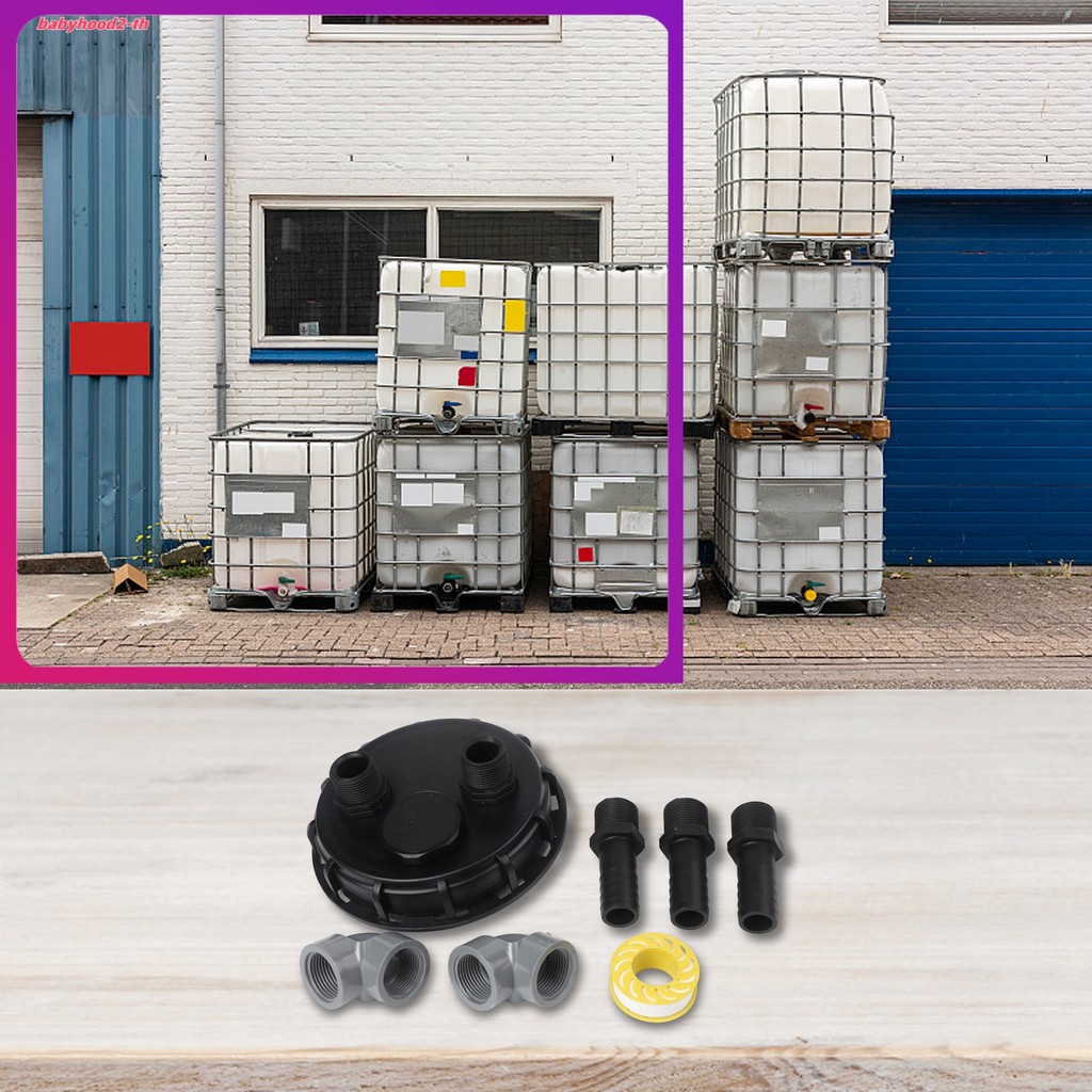 เสื้อคอเต่าผ้าฝ้าย combed
 163 มม. IBC หมวกถังน้ําอุปกรณ์เสริมอะแดปเตอร์หมวก 2x 25 มม.ท่อ Quick Conn