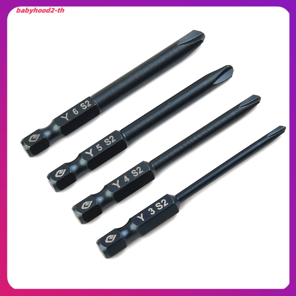 เสื้อคอเต่าผ้าฝ้าย combed
 4 ชิ้น 65 มิลลิเมตร 1/4 นิ้ว Hex Shank สําหรับ Tri-wing ไขควงไฟฟ้าชุด Bit