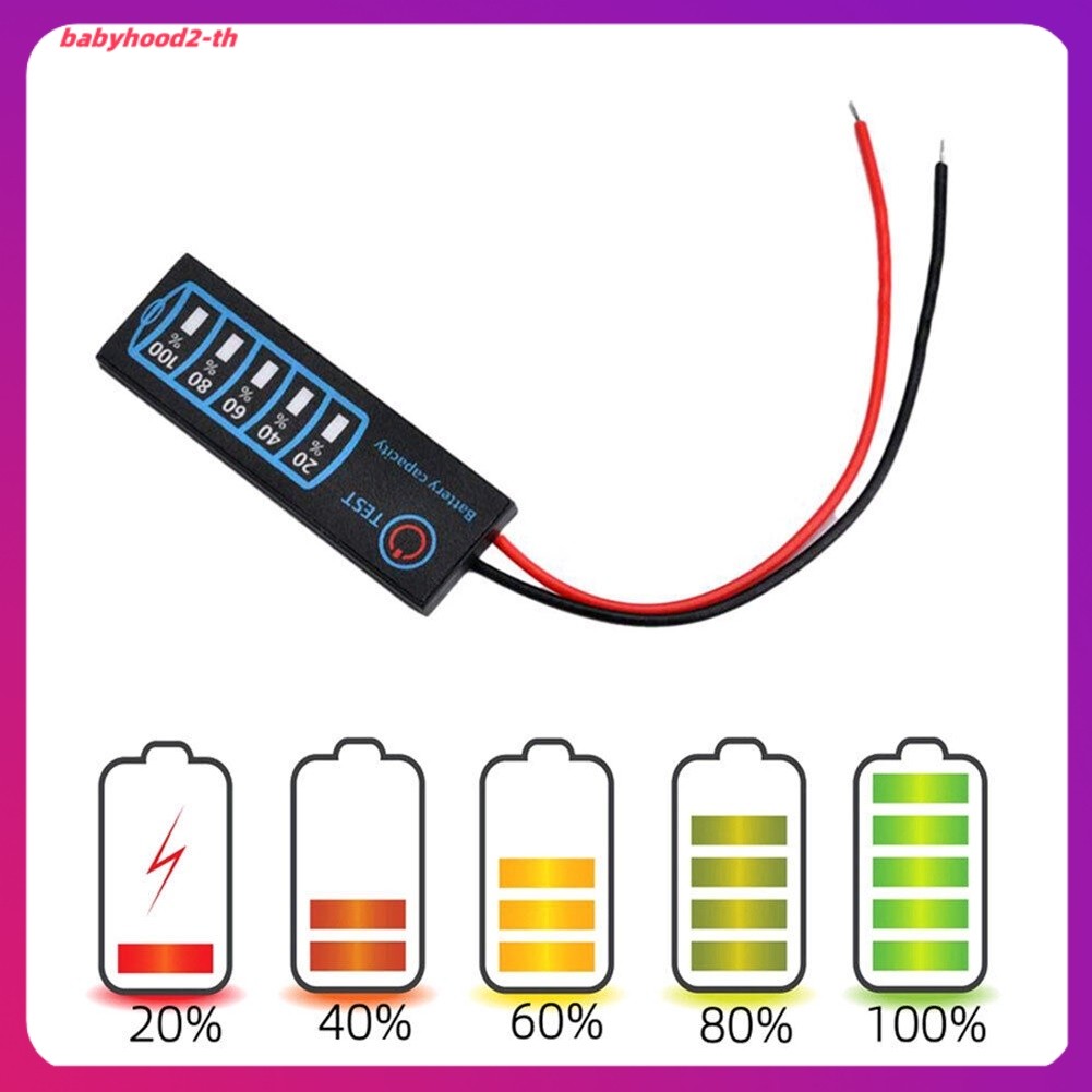 เสื้อคอเต่าผ้าฝ้าย combed
 DC5-30V 12V24V Ternary ลิเธียมเหล็กฟอสเฟต -Acid ตัวบ่งชี้ระดับแบตเตอรี่