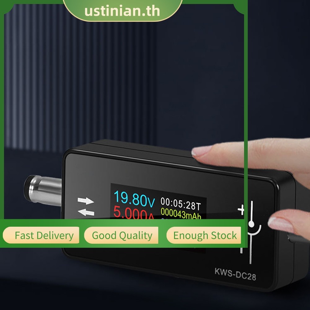 UTIA⭐KWS-DC28 เครื่องทดสอบอินเทอร์เฟซ 4-30V 12A เครื่องทดสอบแรงดันไฟฟ้าและกระแส 0.96 นิ้ว