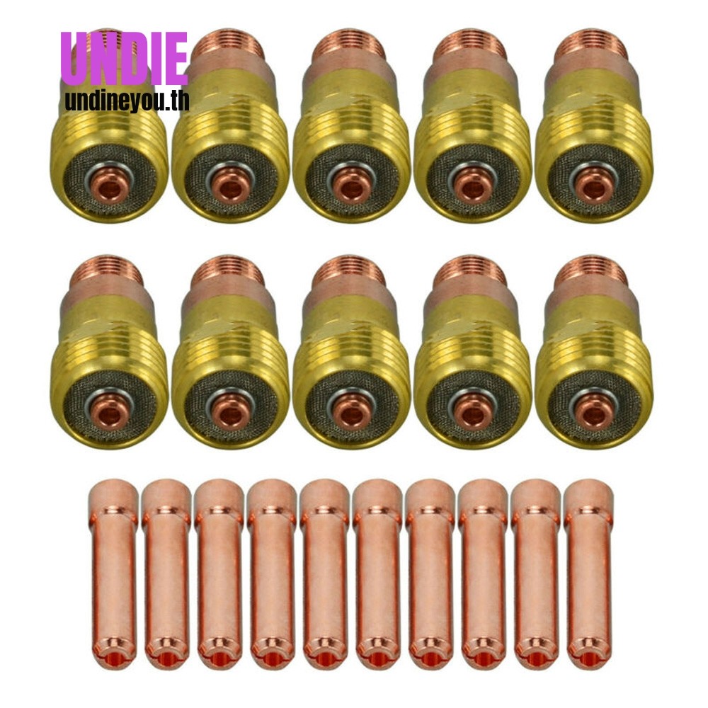 20pcs TIG Stubby เลนส์แก๊ส 17GL332 10N24S 3/32 &TIG Collet Kit DB SR WP 17 18 26