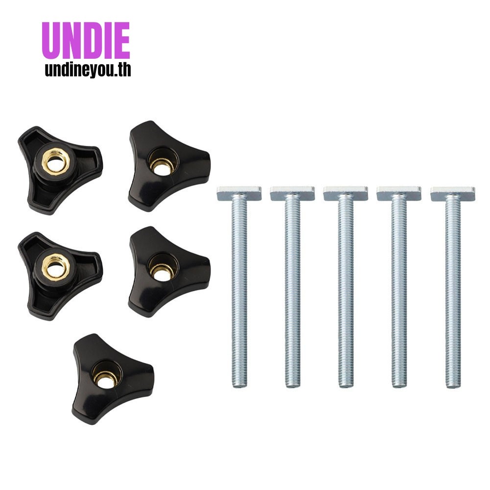 5 ชิ้น M8 ด้าย T-Track T Slot Bolts หรือถั่วสําหรับงานไม้เครื่องมือ Jigs Fastener