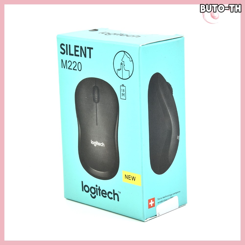 [BUTO]เมาส์ออปติคอลไร้สาย LOGITECH M220 Silent Currys Black 1PC