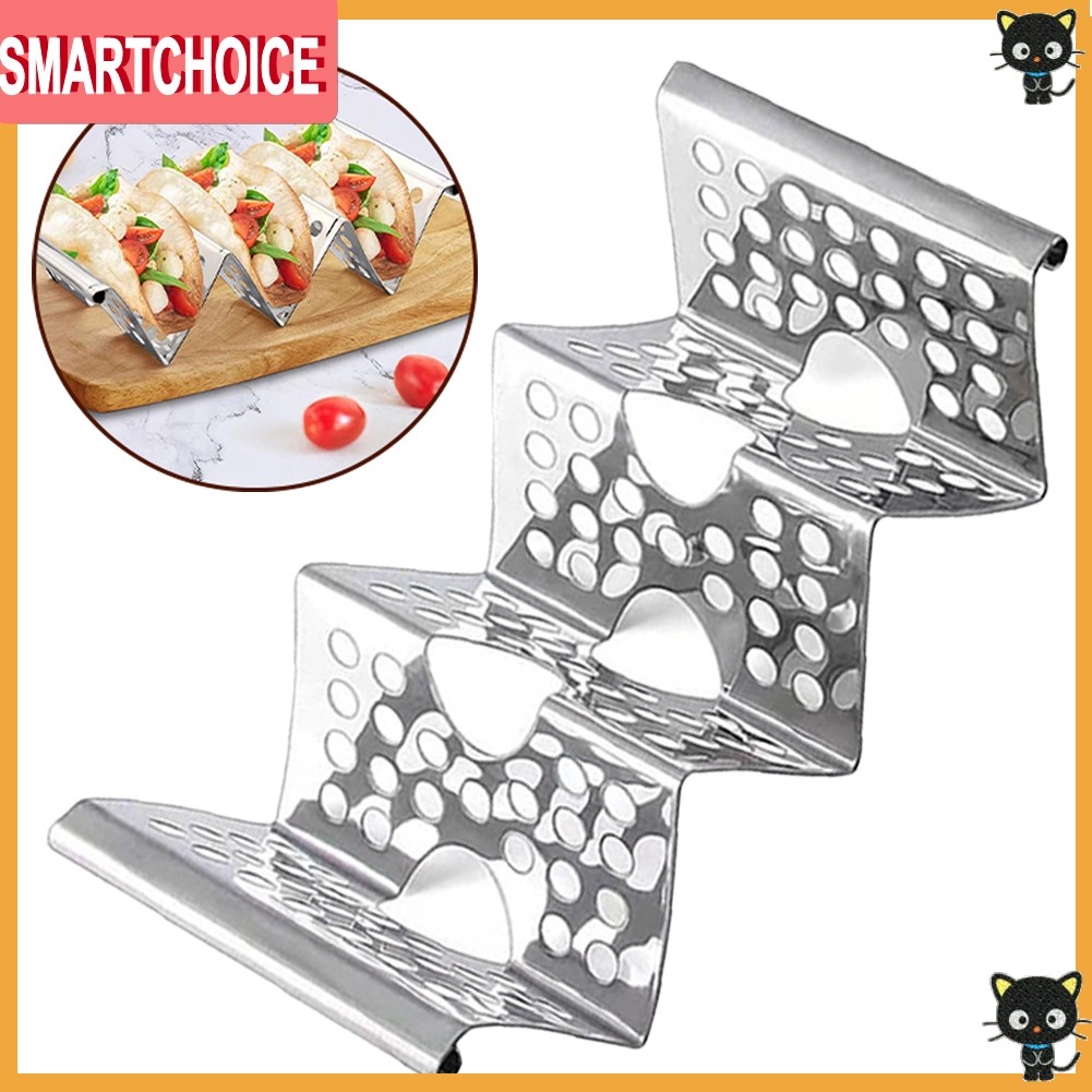 <SMARTCHOICE>Taco Stand ที่วาง Taco สแตนเลสแต่ละสามารถถือ 3 Taco Stand สําหรับปาร์ตี้❀