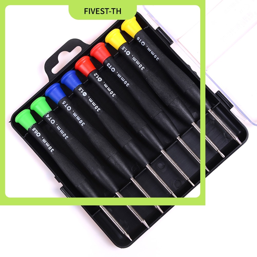 FIVEST8pcs สําหรับ Precision สําหรับ Torx Cross ไขควงชุดซ่อมเครื่องมือ T3 T4 สําหรับ T5 PH000 SL1.5