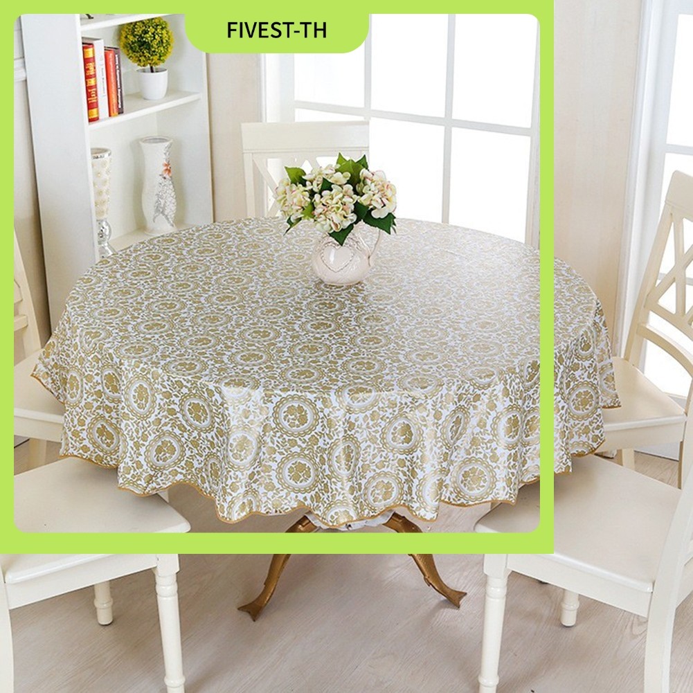 FIVESTRound Table Cloths Round for 6 Seaters 4 Seaters Round Table Cover