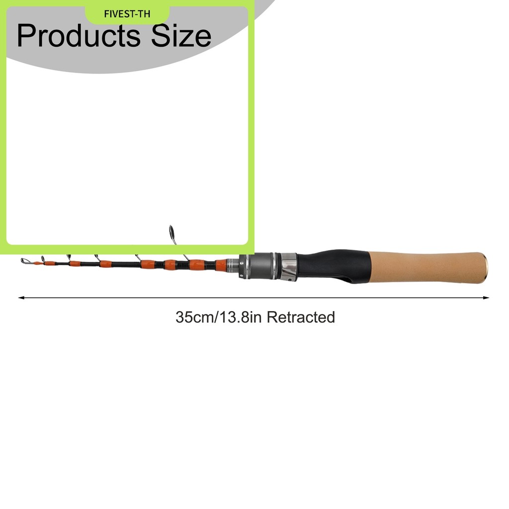 FIVESTPortable Telescopic Casting and Spinner Fishing Rods UL Horse Mouth Rod 4-10lb