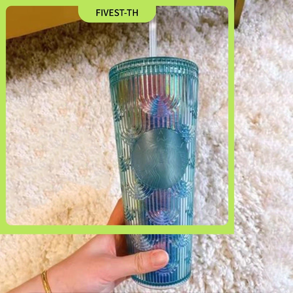 FIVESTสําหรับStarbucks Cup Siren Mermaid GoddessสําหรับAuroraถ้วยฟางความจุขนาดใหญ่700ml