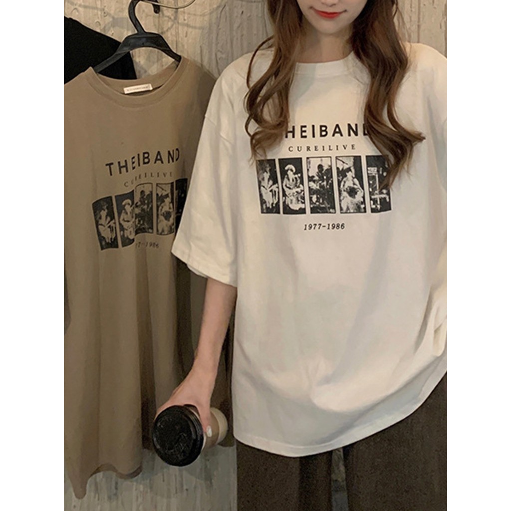 ELE-NEWPrinted Short Sleeved T-shirt For Women, Loose And Fashion Top For Women