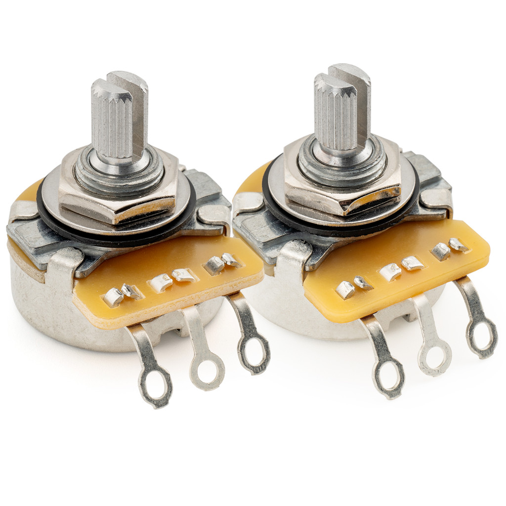 CTS 450 A250K + B250K หม้อสั้นแยกเพลา 1/4 นิ้ว 10% Audio Linear Taper Potentiometers สําหรับกีตาร์ไฟ