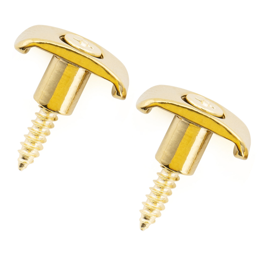 Musiclily Pro String Guides Trees Retainers สําหรับ Fender American Ultra Style กีตาร์ไฟฟ้า, ทอง (ชุด 2 ชิ้น)