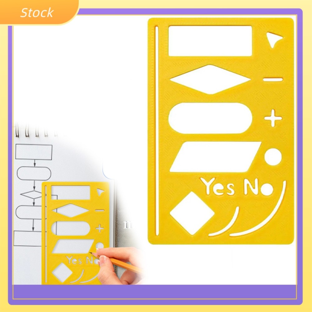 ELECTFlowchart Template Stencil สําหรับพนักงานสมุดภาพ ปากกาวาดภาพมัลติฟังก์ชั่น