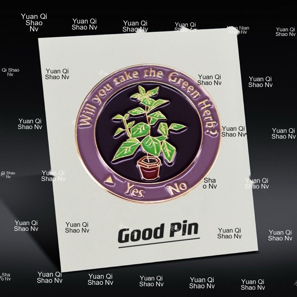 < Resident Evil} Would You Will Eat Green Herbs} ภาพยนตร์เกมเข็มกลัดโลหะเสื้อผ้าหมวกอุปกรณ์เสริม