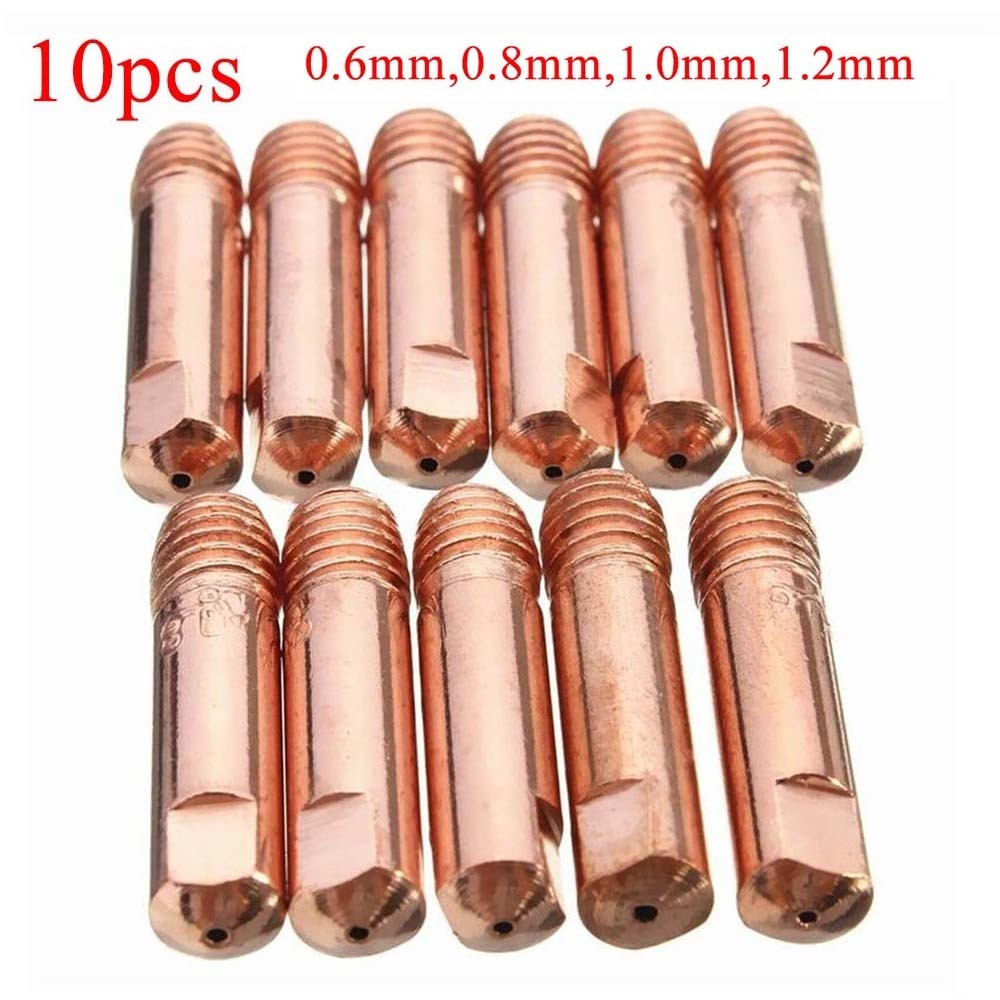 [TH Stock] MB15AK เชื่อมสําหรับเคล็ดลับ 0.6 - 1.2 มม.เครื่องเชื่อม MIG วัสดุสิ้นเปลือง M6 x 10 ชิ้น
