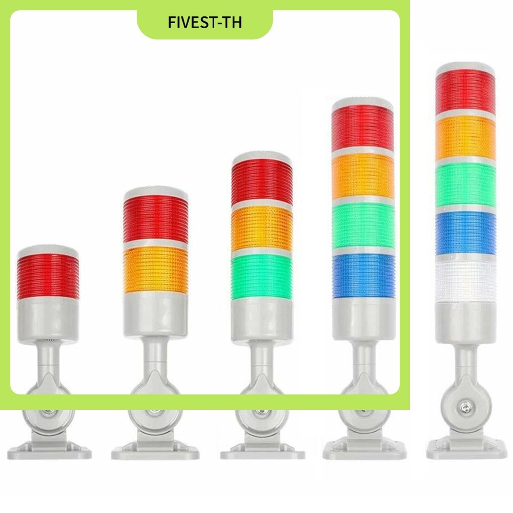 ในสต็อก220V Led Signal Tower Stack Lights คอลัมน์โคมไฟ Andon ไฟพร้อมฐานหมุนได้